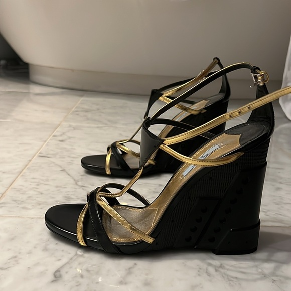 Prada Strap Wedge Sandal - Picture 9 of 14